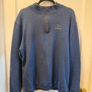 Disney Men's Blue 1/4 Zip-Up Sweater